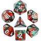 Set de 7 dés - Epic Forge - Fusion - Vert et rouge/Blanc