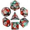 Set de 7 dés - Epic Forge - Fusion - Vert et rouge/Blanc