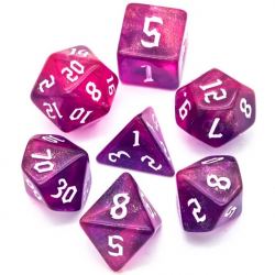 Set de 7 dés - Epic Forge - Rose Paillettes