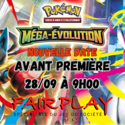 Tournoi Pokémon "Avant-Première Méga Évolution" Dimanche 28/09 à 19h