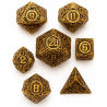 Set de 7 dés Métal - Les Mécaglyphes d’Airain