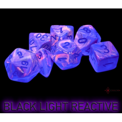 Set de 7 dés - Festive - Pop Art/Bleu