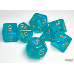 Set de 7 dés - Marble Vert/Vert foncé