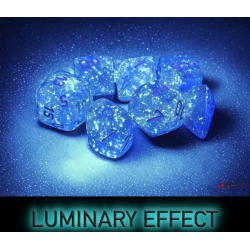 Set de 7 dés - Luminary - Sky/Argent