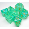 Set de 7 dés - Luminary - Light Green/Or