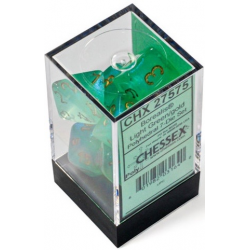 Set de 7 dés - Luminary - Light Green/Or