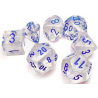 Set de 7 dés - Luminary - Icicle/Bleu