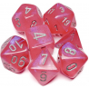 Set de 7 dés - Luminary - Rose/Argent
