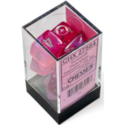 Set de 7 dés - Luminary - Rose/Argent