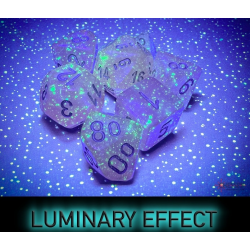 Set de 7 dés - Luminary - Rose/Argent