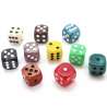 Dés à 6 faces Marbrés 18mm