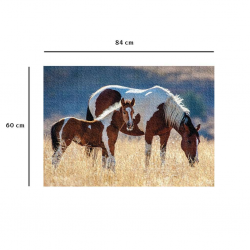 Puzzle Nathan 1500 pièces - Jument et son poulain