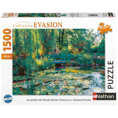 Puzzle Nathan 1500 pièces - Les jardins de Claude Monet, Giverny