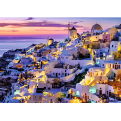 Puzzle Nathan 1500 pièces - Coucher de soleil sur Santorin