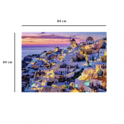Puzzle Nathan 1500 pièces - Coucher de soleil sur Santorin