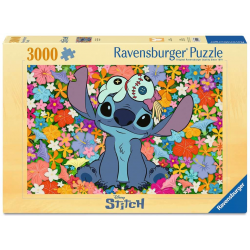 Puzzle 3000 pièces - Ravensburger - Stitch en fleurs