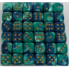 Set de 36 dés - Gemini Noir-Gris/Vert