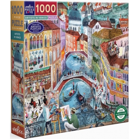 Puzzle 1000 pièces eeboo - Artists in Venice