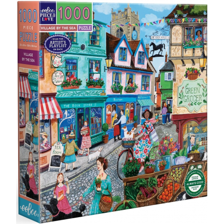 Puzzle 1000 pièces eeboo - Village by the sea