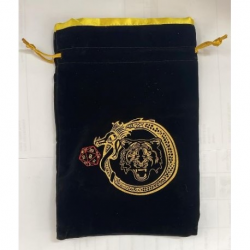 Grande Bourse de dés Velour - Dragon/Tigre