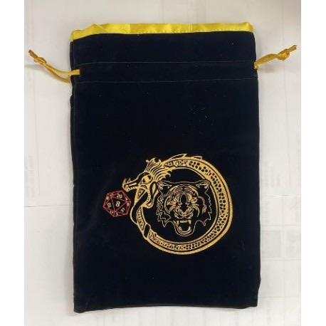 Grande Bourse de dés Velour - Dragon/Tigre