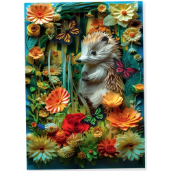 Puzzle Premium 1000 pièces Trefl - Collection Paper Art - Paper Hedgehog
