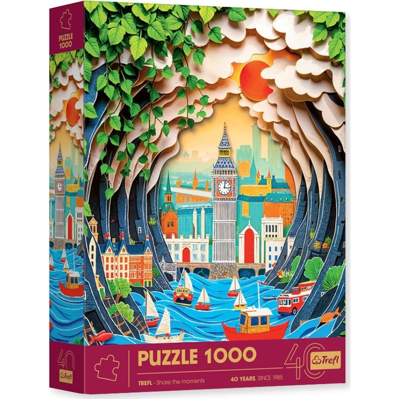 Puzzle Premium 1000 pièces Trefl - Collection Paper Art - Paper London