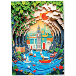 Puzzle Premium 1000 pièces Trefl - Collection Paper Art - Paper London