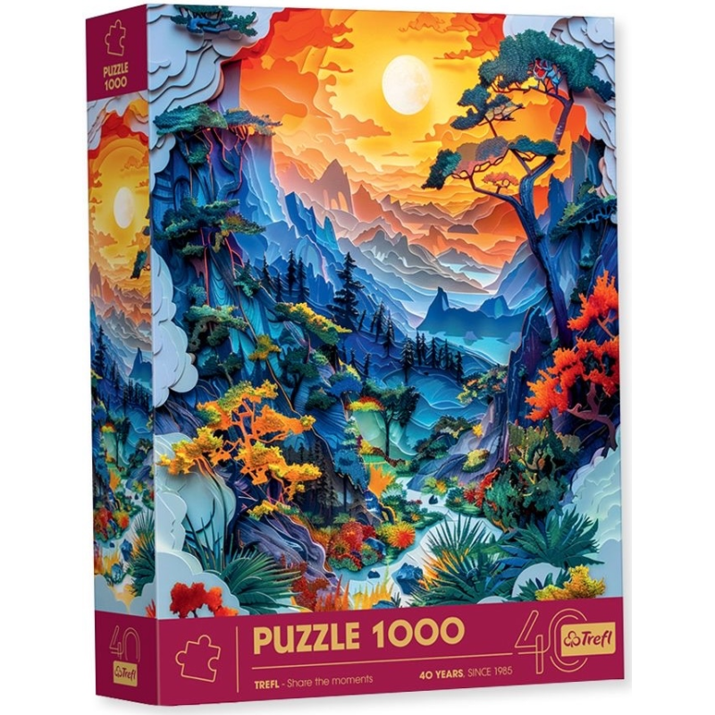 Puzzle Premium 1000 pièces Trefl - Collection Paper Art - Paper Valley