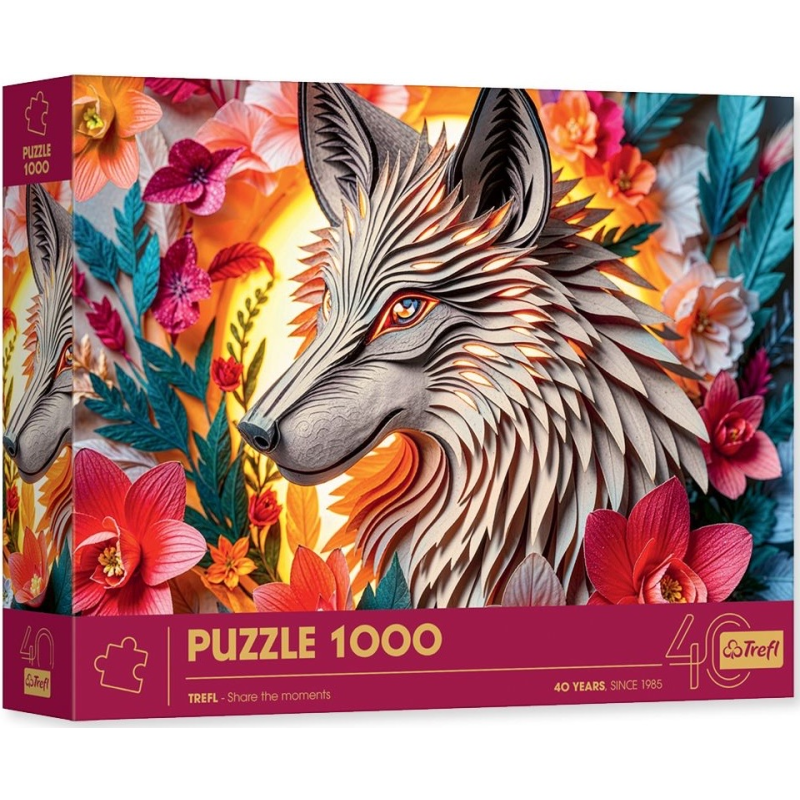 Puzzle Premium 1000 pièces Trefl - Collection Paper Art - Paper Wolf