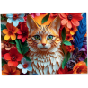 Puzzle Premium 1000 pièces Trefl - Collection Paper Art - Paper Cat