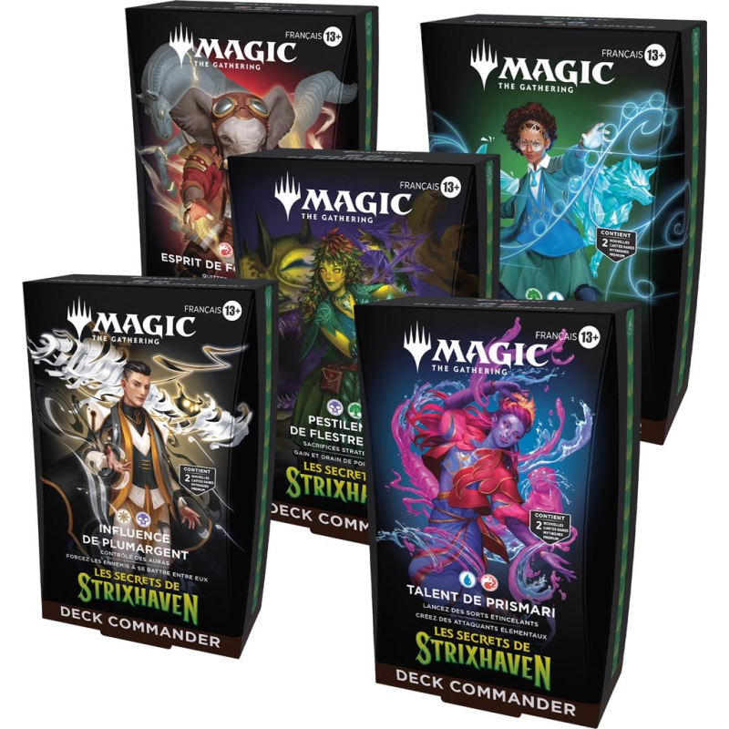 MTG - Les Secrets de Strixhaven - Lot des 5 decks Commander VF