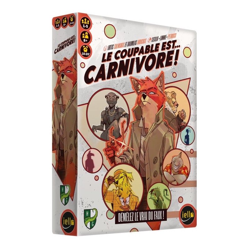 Acheter Le Coupable est Carnivore jeu déduction (IELLO)