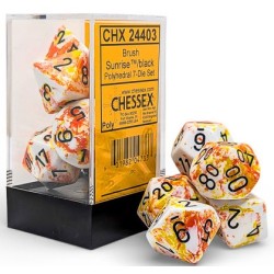 Set de 7 dés, idéal pour les jeux de rôle.