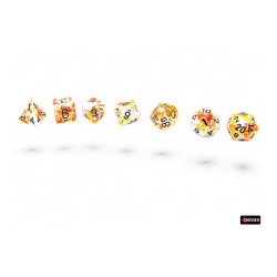 Set de 7 dés, idéal pour les jeux de rôle.