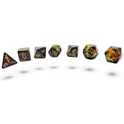 Set de 7 dés, idéal pour les jeux de rôle.