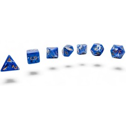 Set de 7 dés, idéal pour les jeux de rôle.