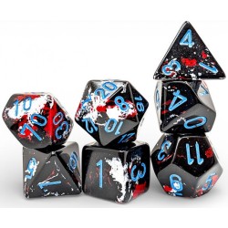 Set de 7 dés, idéal pour les jeux de rôle.