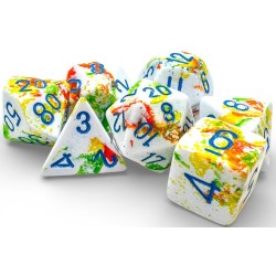Set de 7 dés, idéal pour les jeux de rôle.