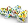 Set de 7 dés, idéal pour les jeux de rôle.