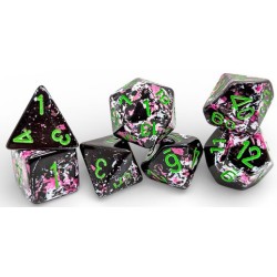 Set de 7 dés, idéal pour les jeux de rôle.
