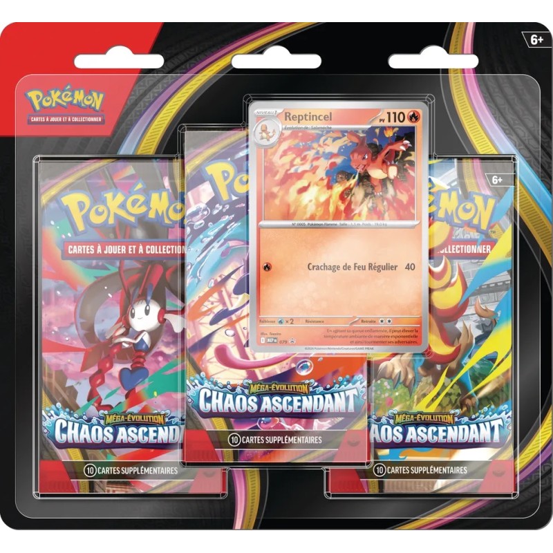 Acheter un Tripack Pokémon ME04 Chaos Ascendant en Français