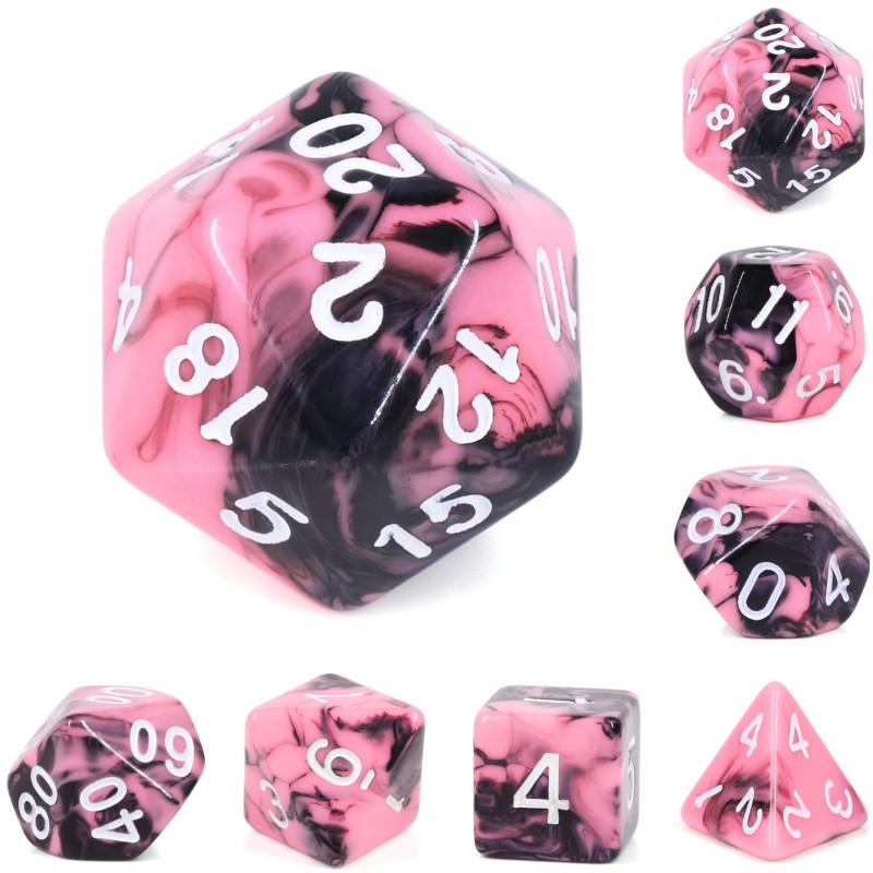 Acheter un Set de 7 dés, idéal pour les jeux de rôle.