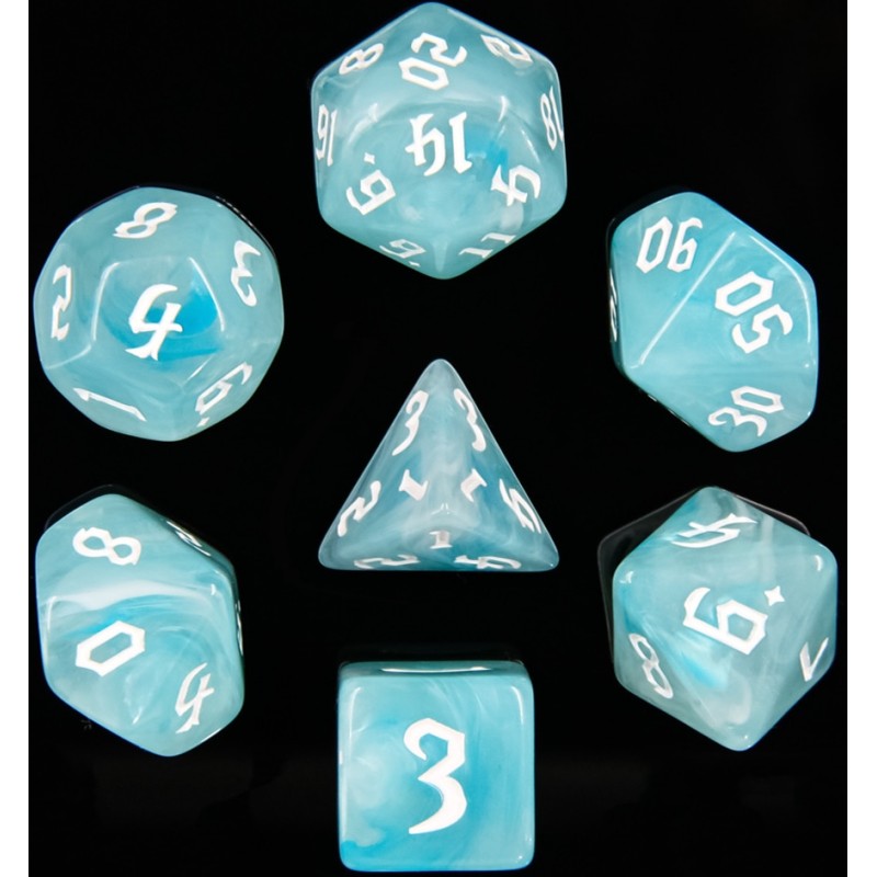 Acheter un Set de 7 dés, idéal pour les jeux de rôle.