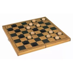 Acheter le jeu de société Dames en Bois Vintage 25 cm (Professor Puzzle)