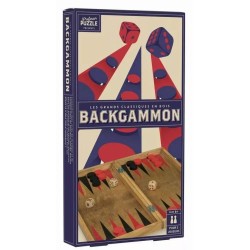 Acheter le jeu de société Backgammon en Bois Vintage 25 cm (Professor Puzzle)