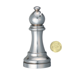 Découvrez le casse-tête métal Chess bishop Silver de la marque Huzzle