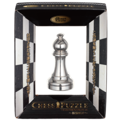 Découvrez le casse-tête métal Chess bishop Silver de la marque Huzzle