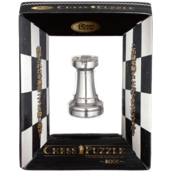 Découvrez le casse-tête métal Chess rook Silver de la marque Huzzle