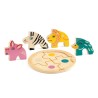 Acheter le puzzle Rondo Leo en bois 4 pièces Djeco